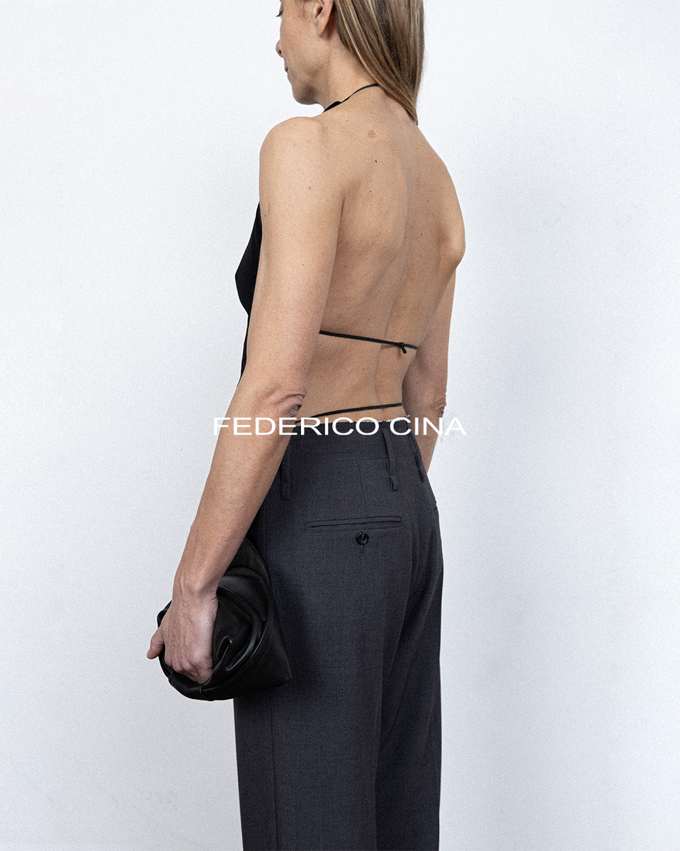 Backless Top- Black