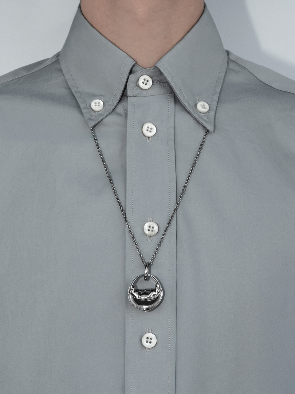 Tortellino Necklace-Silver