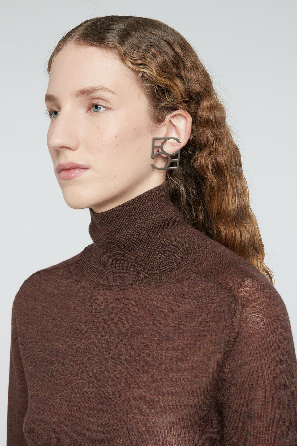 Logo Earring-Silver