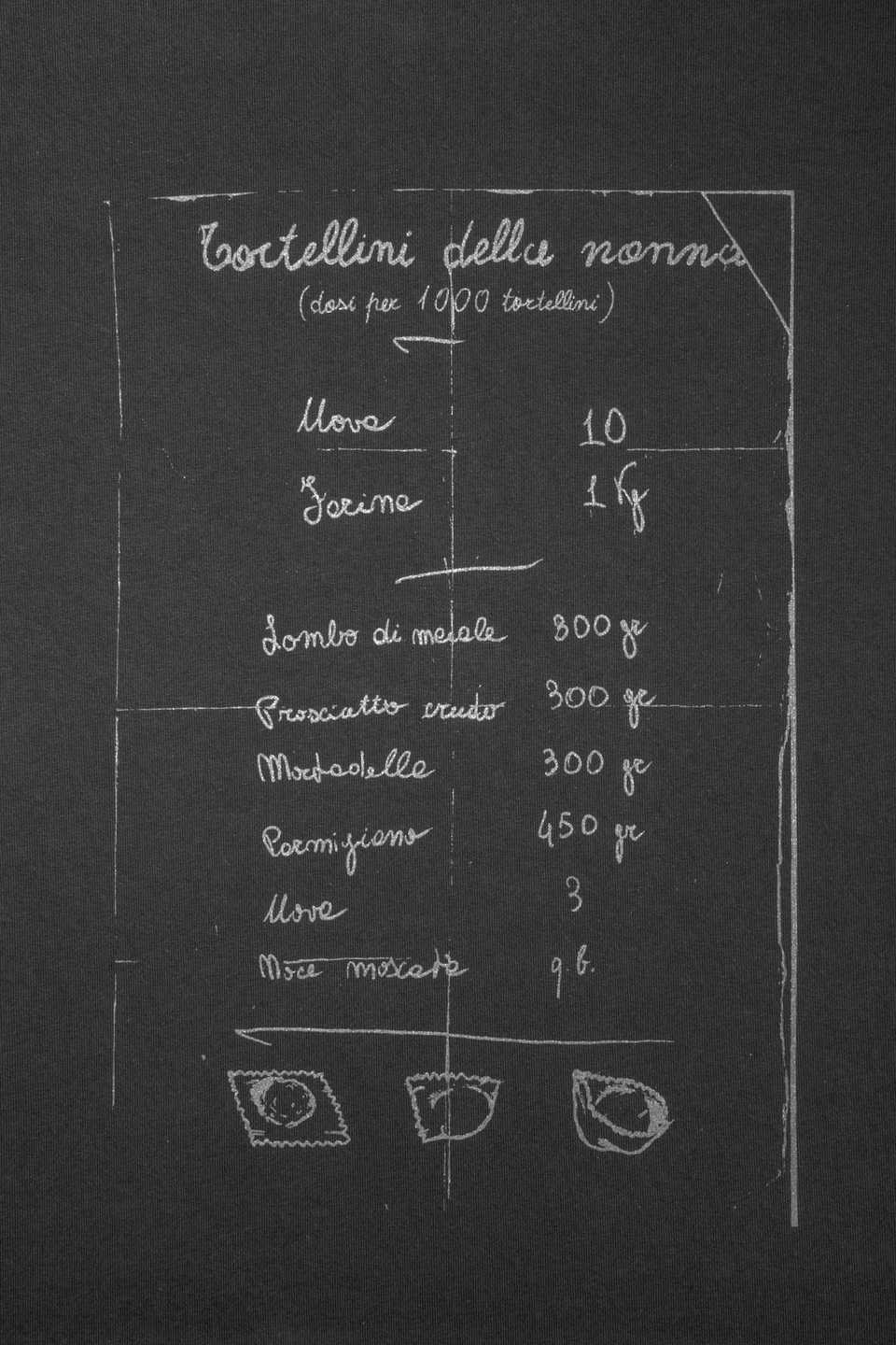 Tortellino Recipe Hoodie-Black