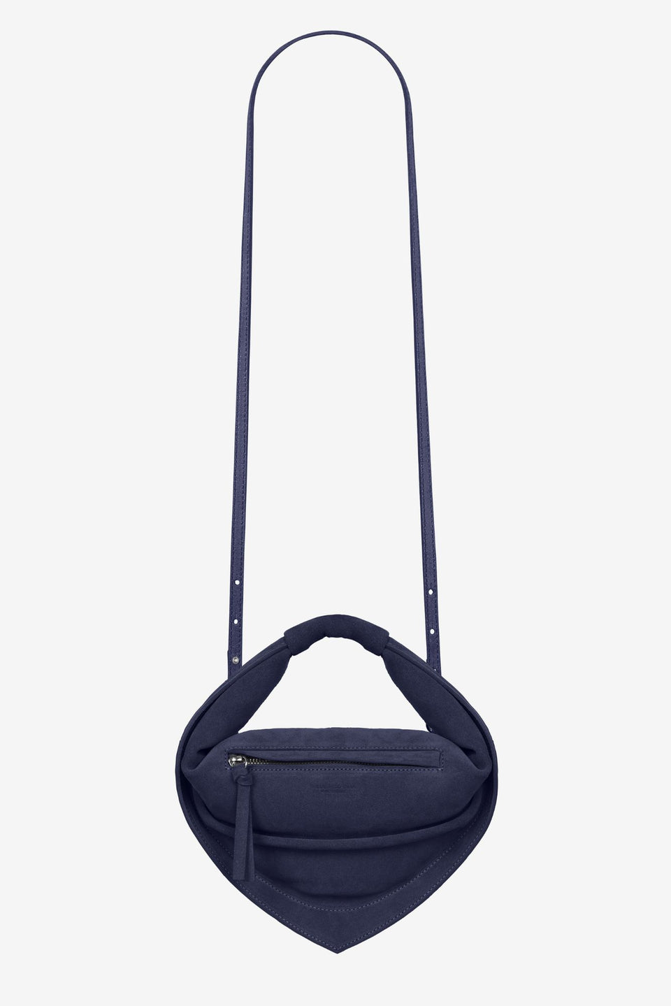 Midi Tortellino Bag-Suede-Blue