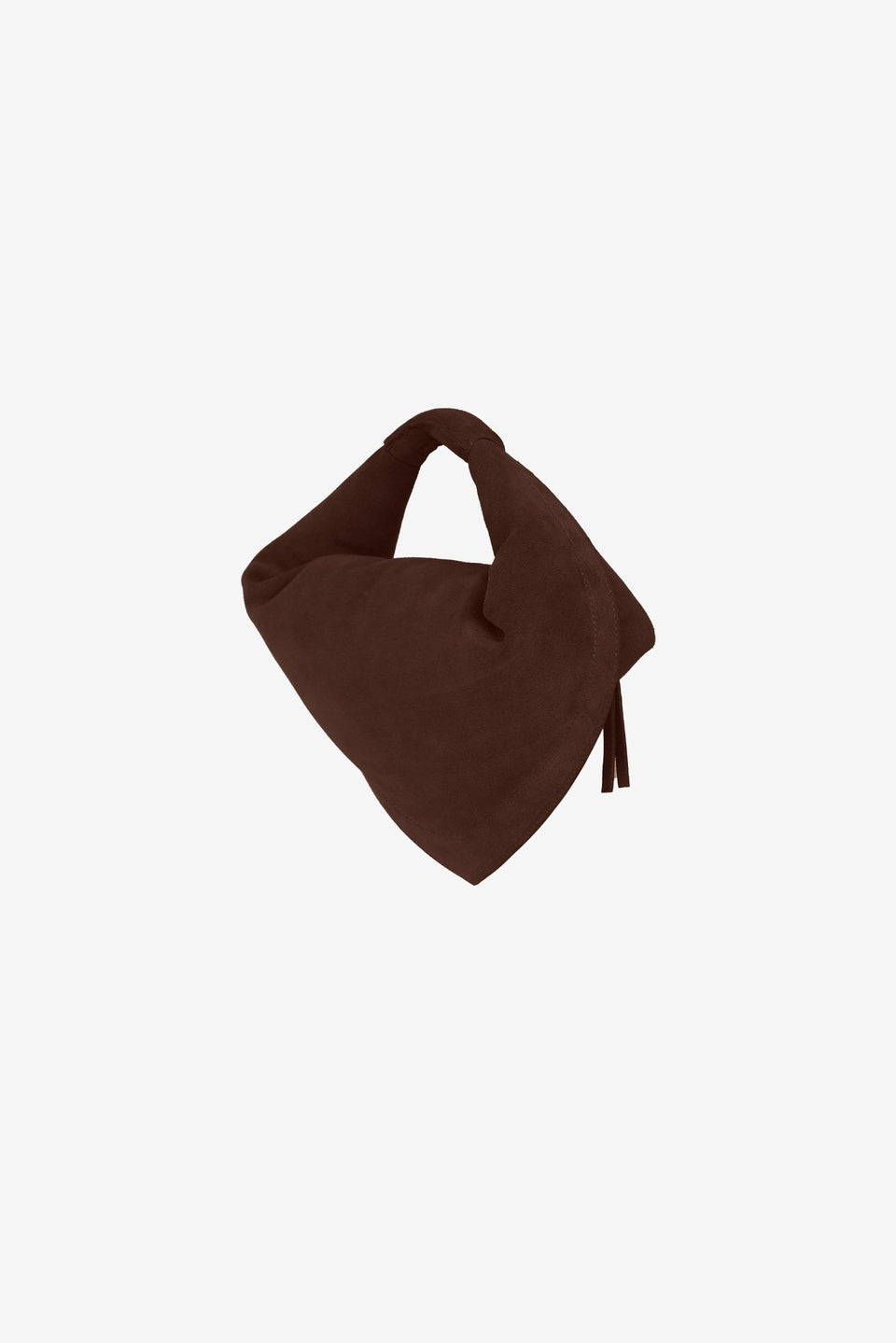 Midi Tortellino Bag-Suede-Brown