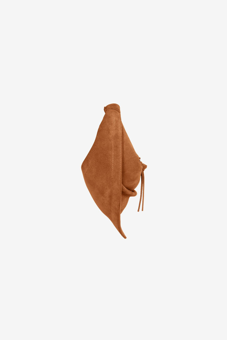 Midi Tortellino Bag-Suede-Cognac