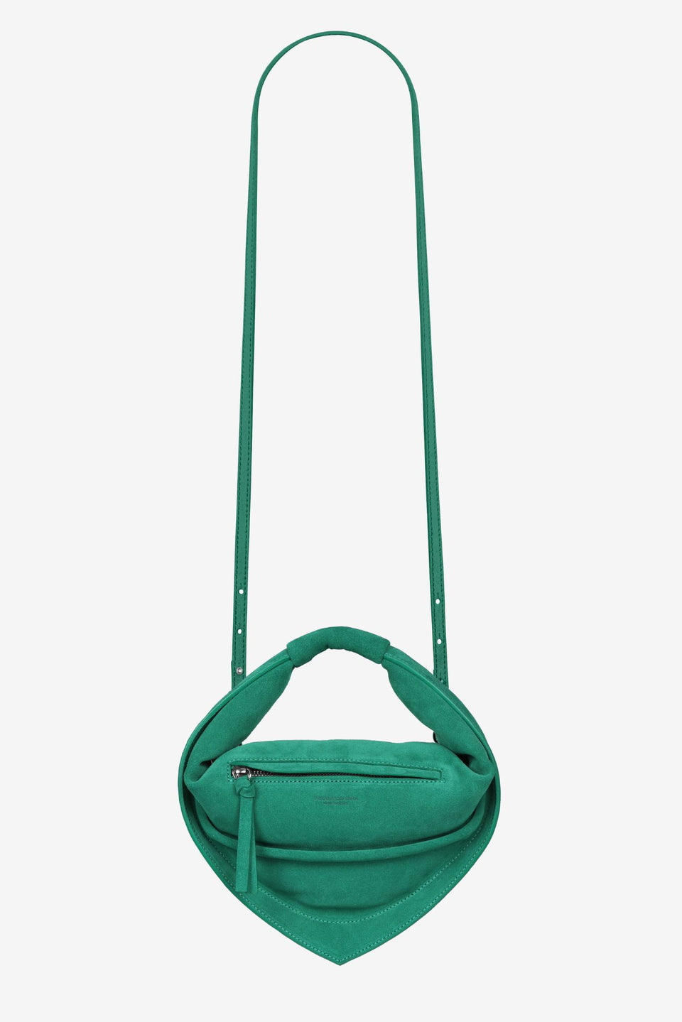 Midi Tortellino Bag-Suede-Green