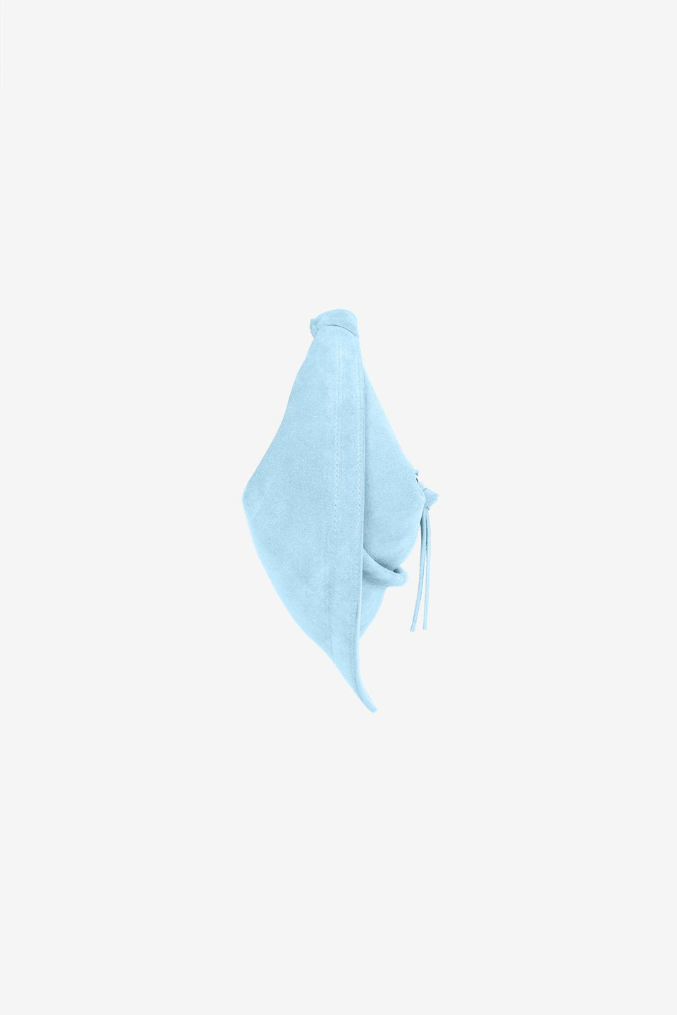 Midi Tortellino Bag-Suede-Light Blue