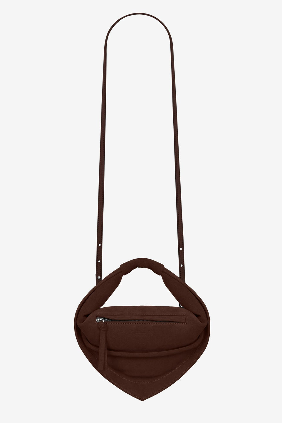 Midi Tortellino Bag-Suede-Brown