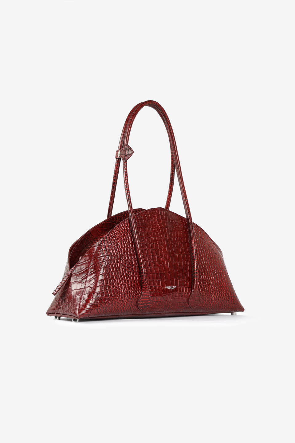 Tortellino Bag_La Bauletto_Croco_Burgundy