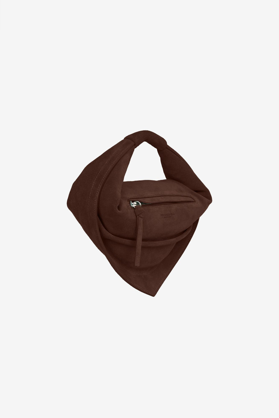 Midi Tortellino Bag-Suede-Brown