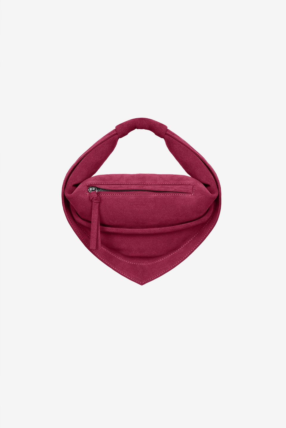 Midi Tortellino Bag-Suede-Burgundy