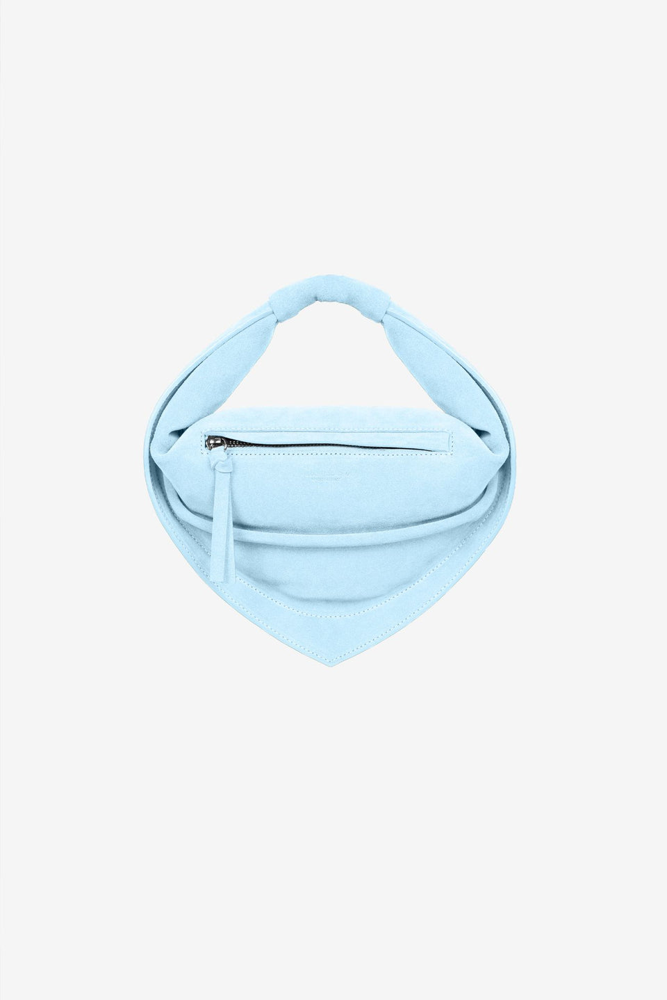 Midi Tortellino Bag-Suede-Light Blue