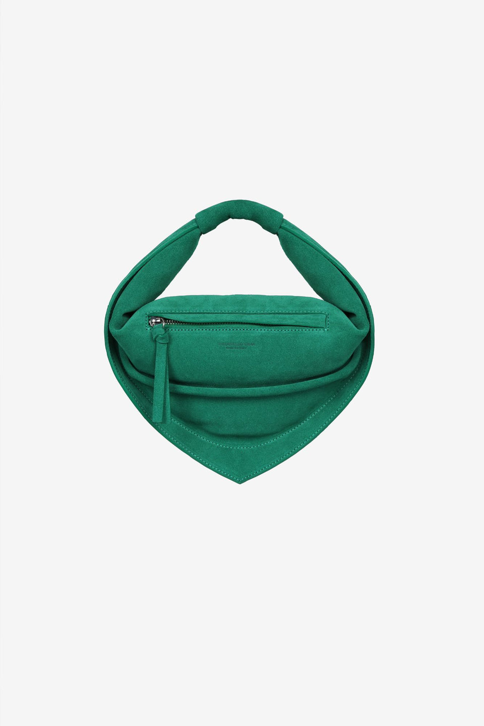 Midi Tortellino Bag-Suede-Green