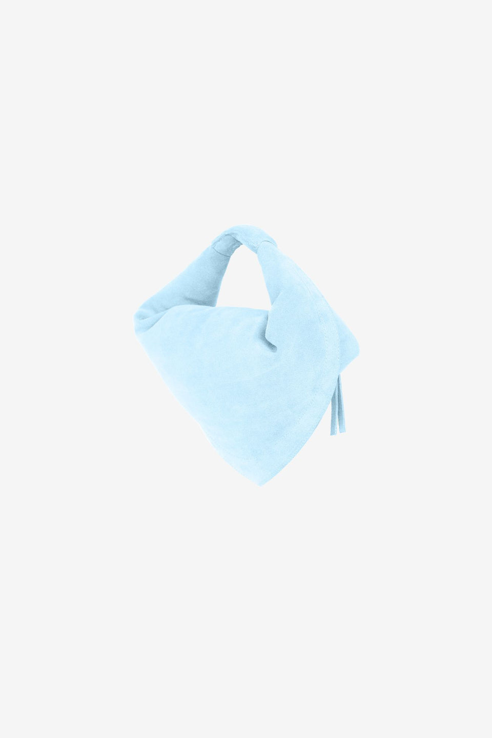 Midi Tortellino Bag-Suede-Light Blue