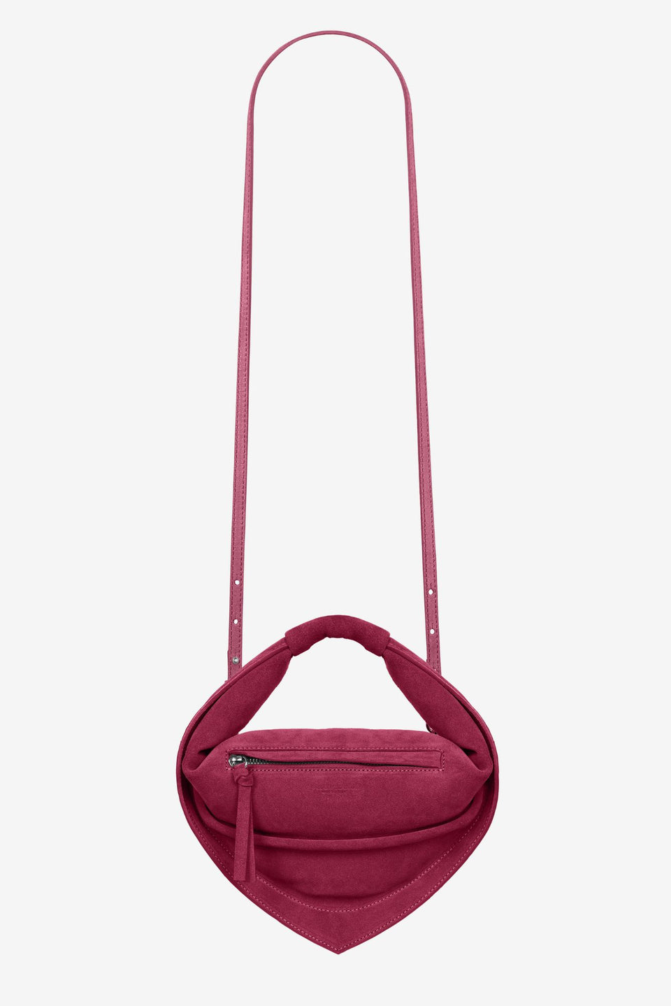 Midi Tortellino Bag-Suede-Burgundy