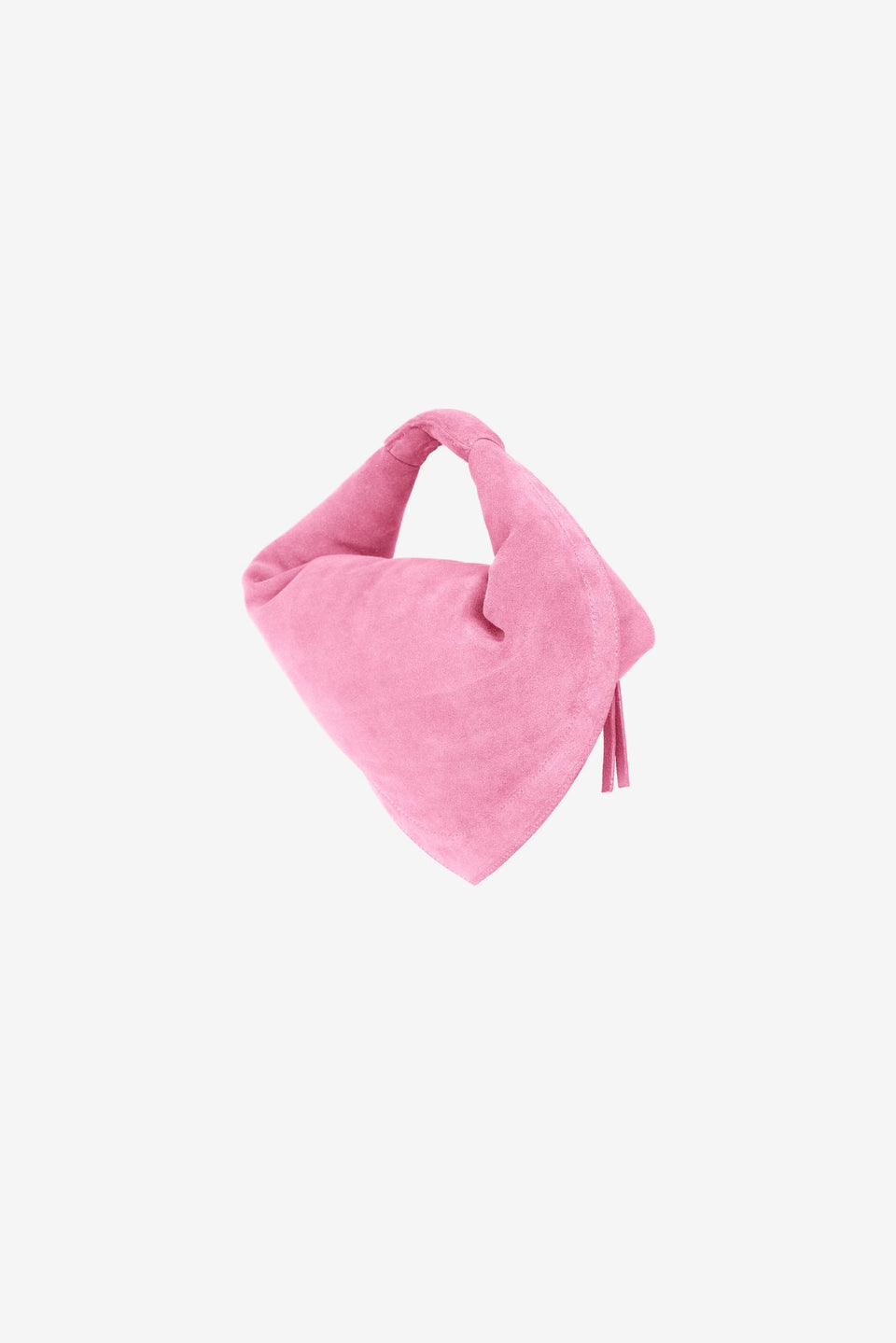 Midi Tortellino Bag-Suede-Baby Pink