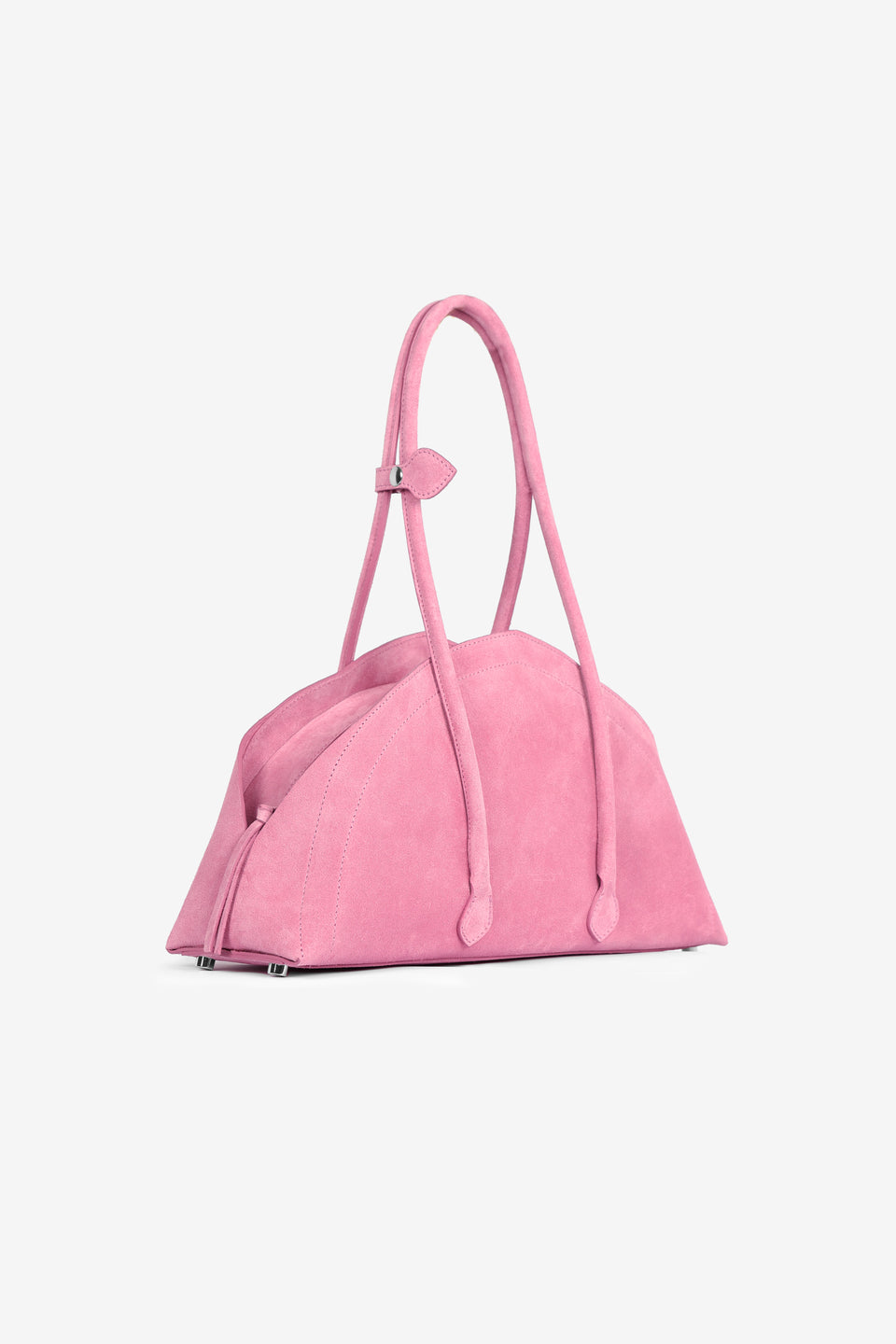 Tortellino Bag_La Bauletto_Suede_Baby Pink