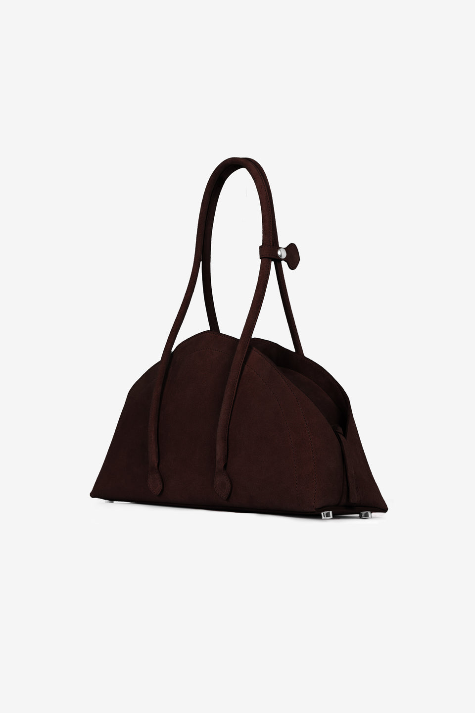 Tortellino Bag_La Bauletto_Suede_Brown