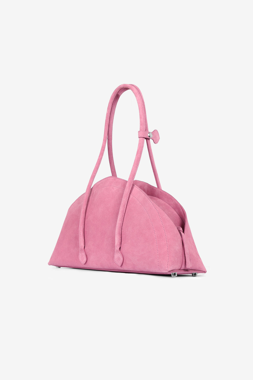 Tortellino Bag_La Bauletto_Suede_Baby Pink