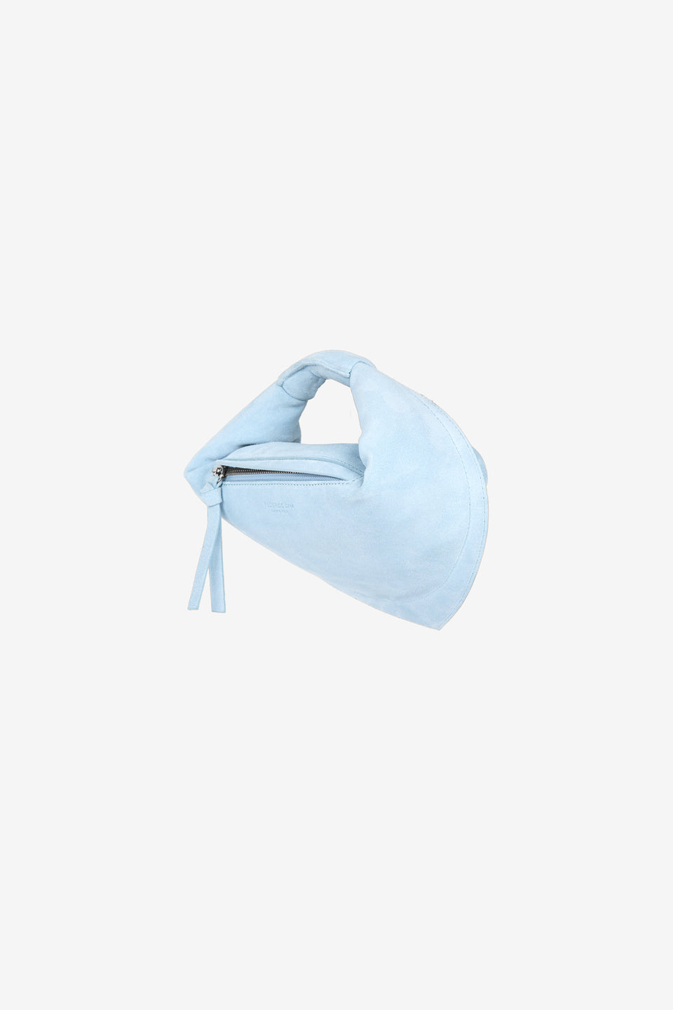 Mini Tortellino Bag-Suede-Light Blue