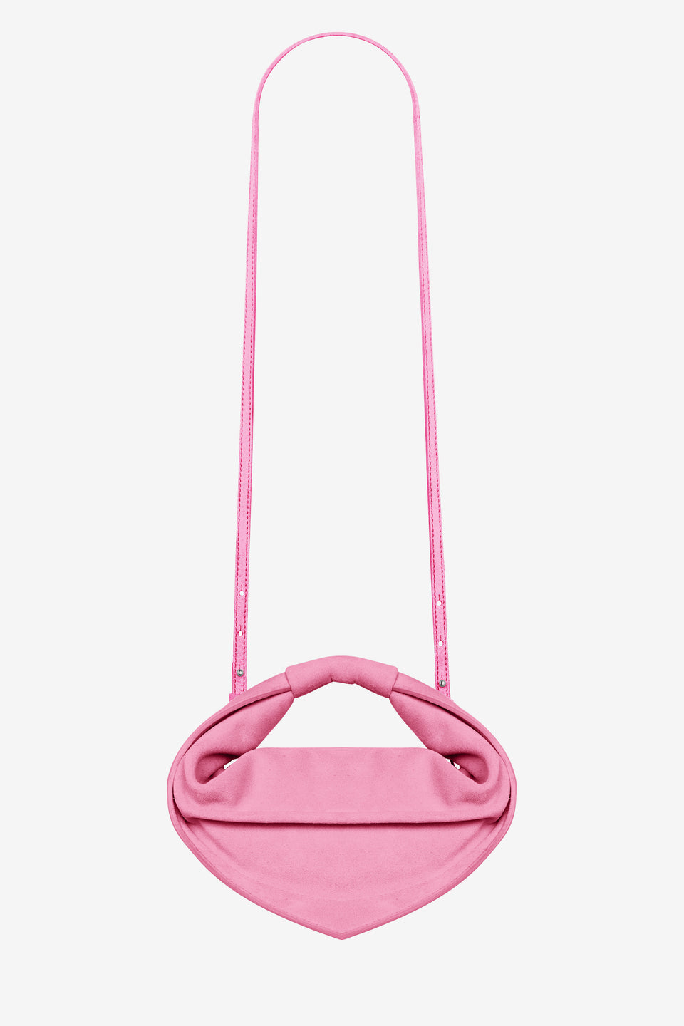 Mini Tortellino Bag-Suede-Baby Pink