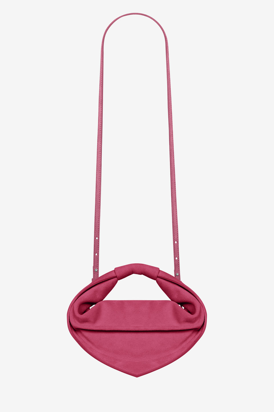 Mini Tortellino Bag-Suede-Burgundy