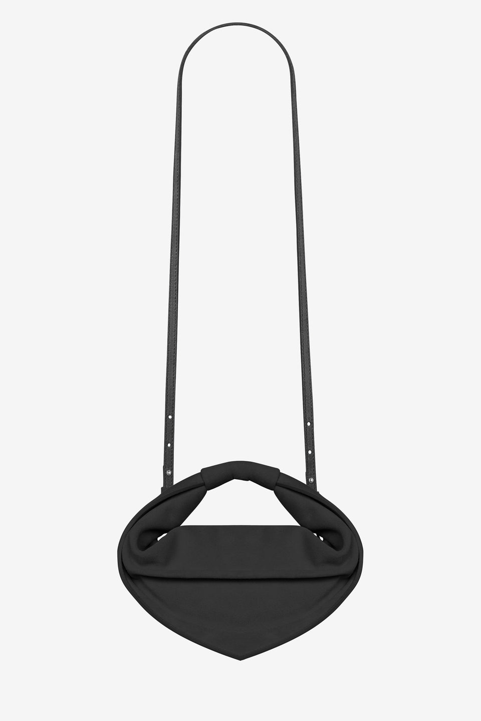 Mini Tortellino Bag-Suede-Black