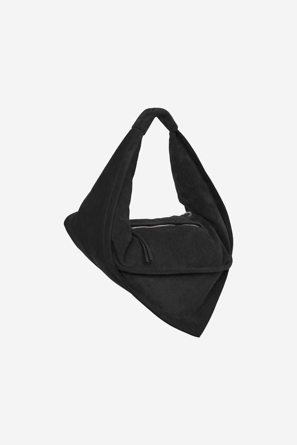 Tortellino Bag-Suede-Black