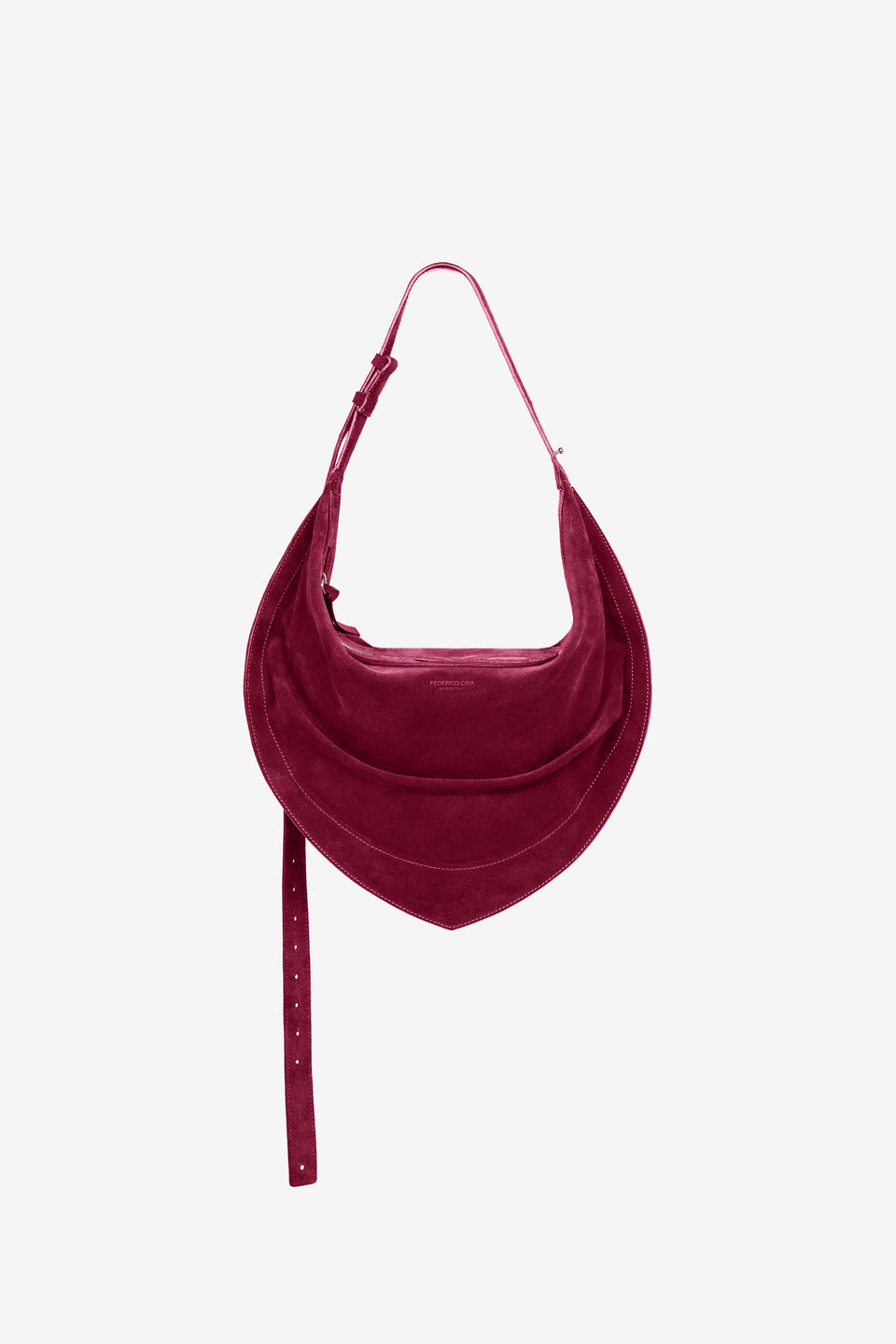 Tortellino Hobo Bag_Suede_Burgundy