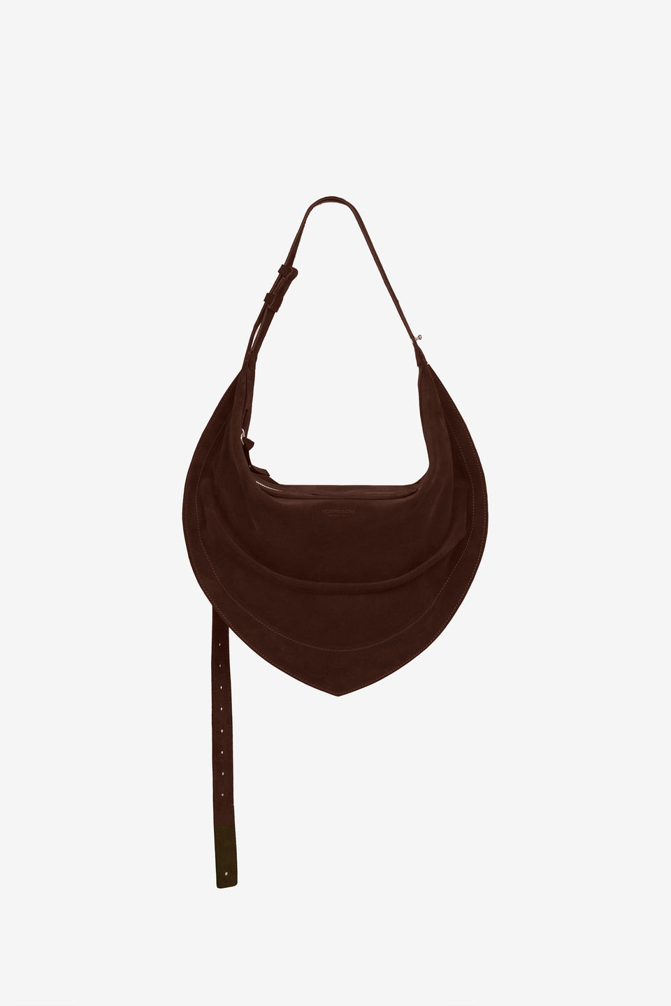 Tortellino Hobo Bag_Suede_Brown