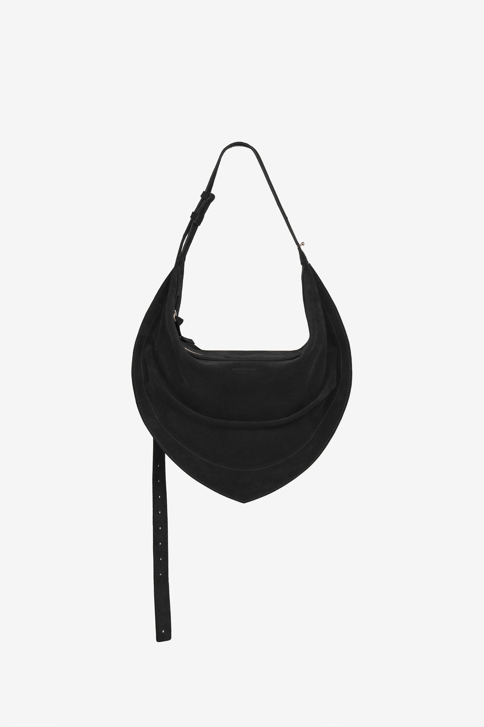 Tortellino Hobo Bag_Suede_Black