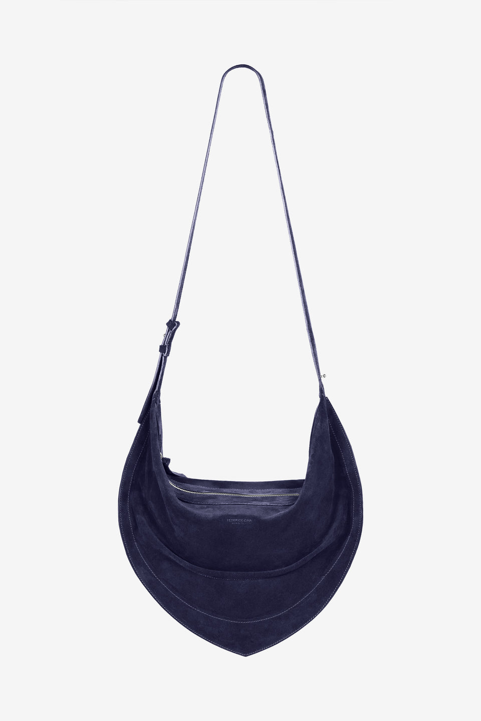 Tortellino Hobo Bag_Suede_Blue