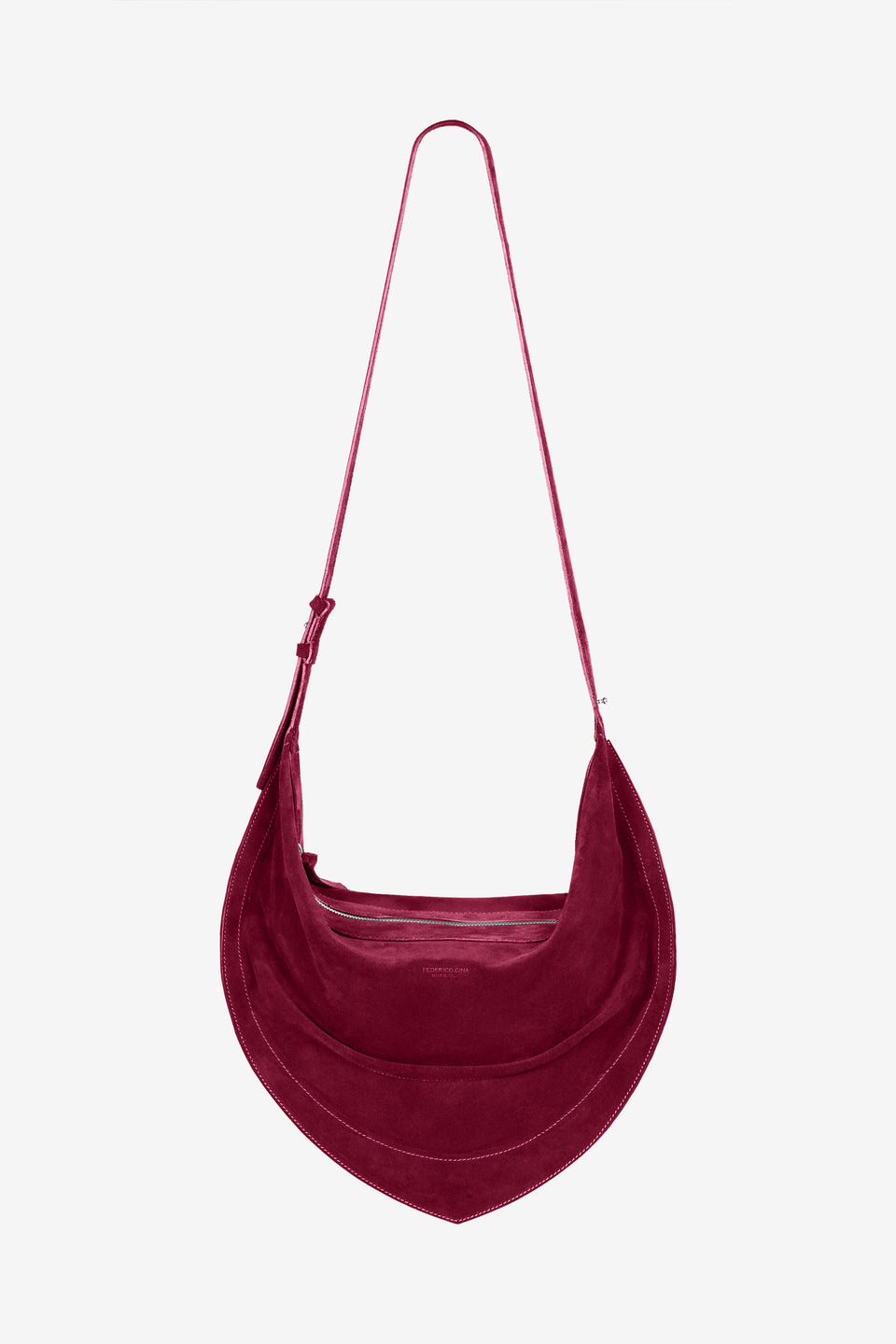 Tortellino Hobo Bag_Suede_Burgundy