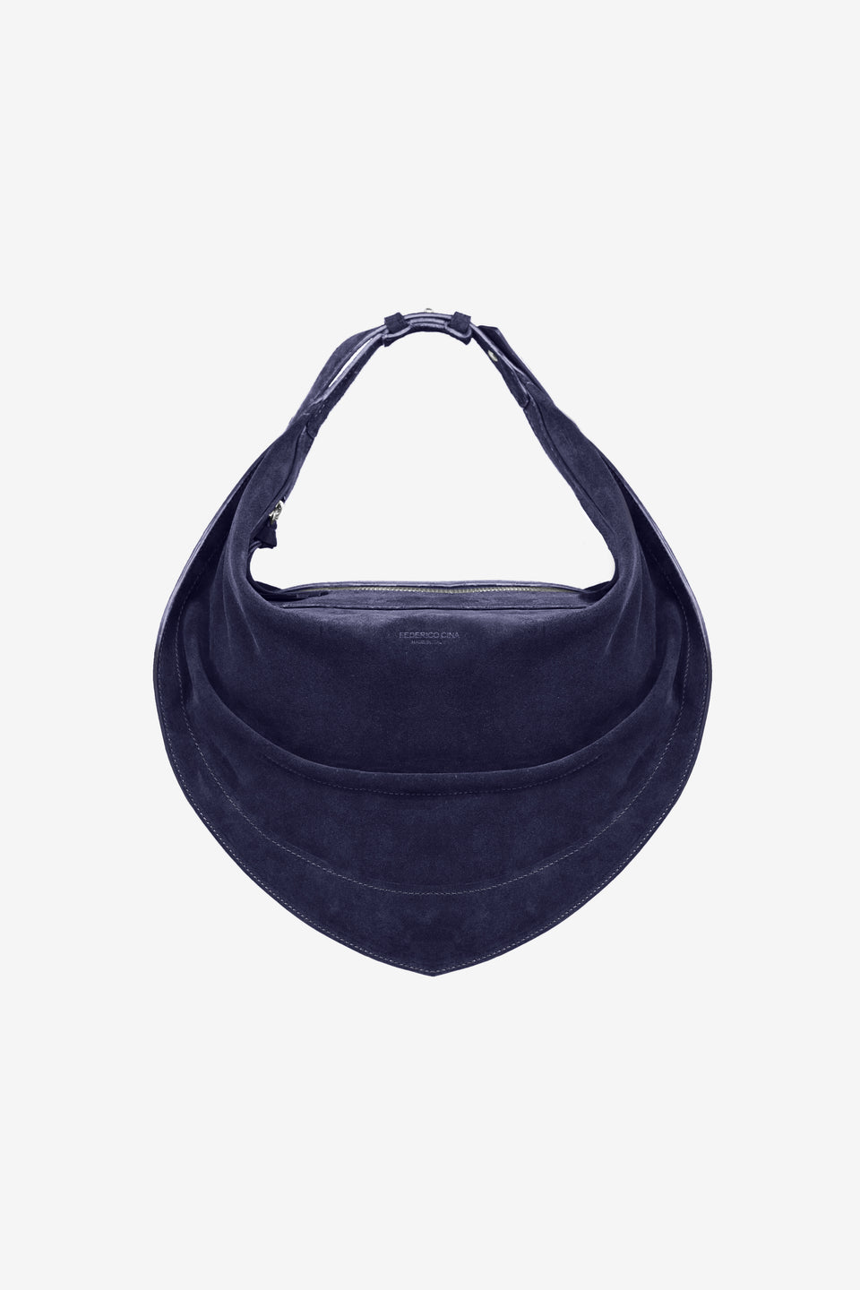 Tortellino Hobo Bag_Suede_Blue