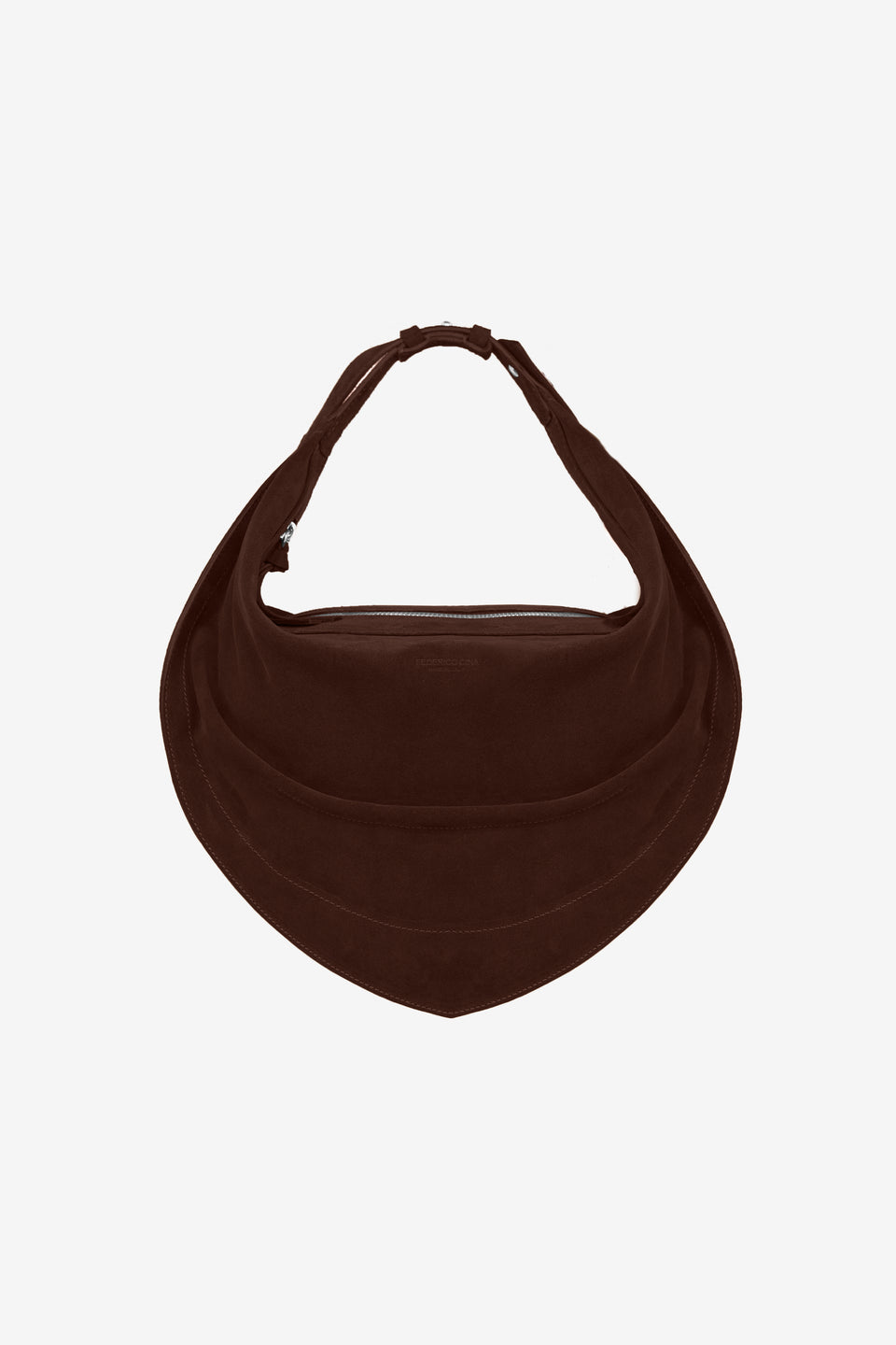 Tortellino Hobo Bag_Suede_Brown