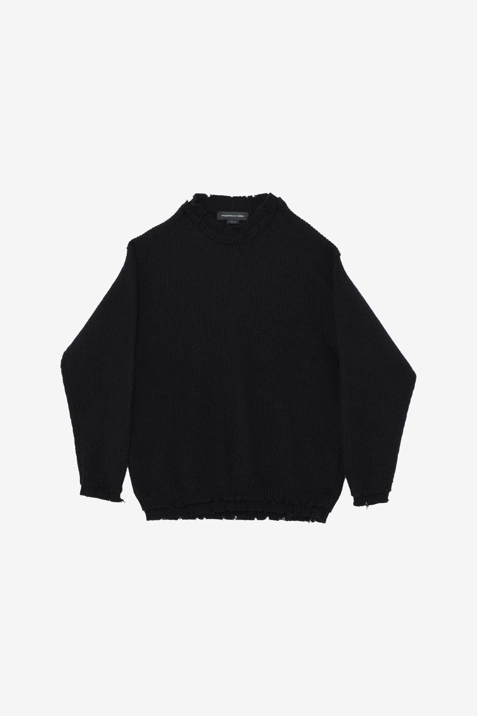 Distressed English Rib Crewneck