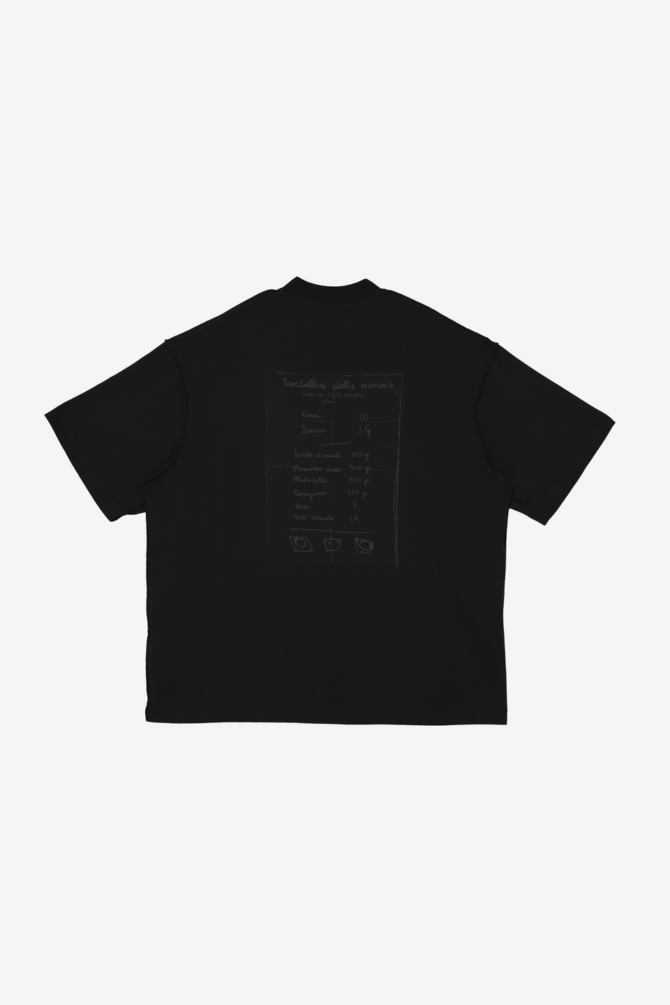 Tortellino Recipe Tortellino T-shirt- Black