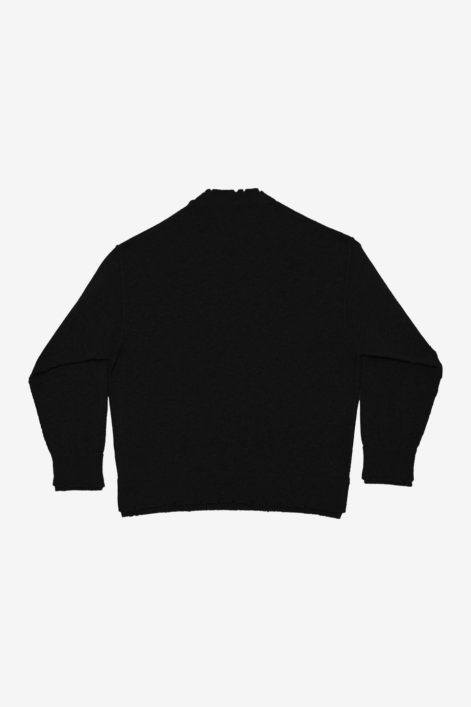 Corset Distressed Sweater-Black
