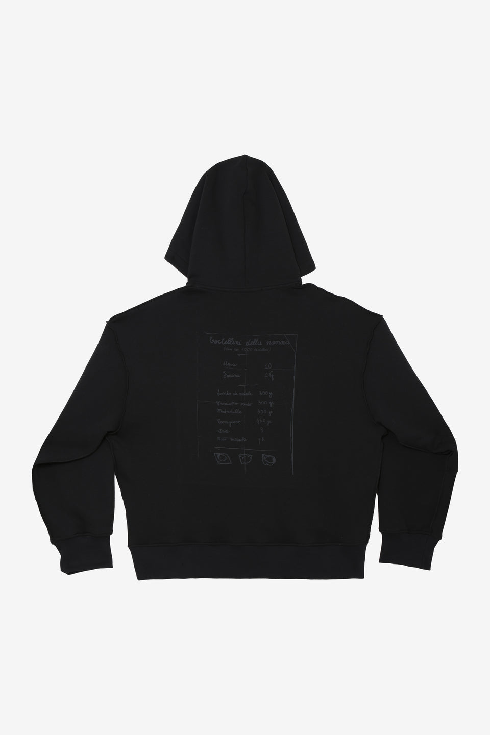 Tortellino Recipe Hoodie-Black
