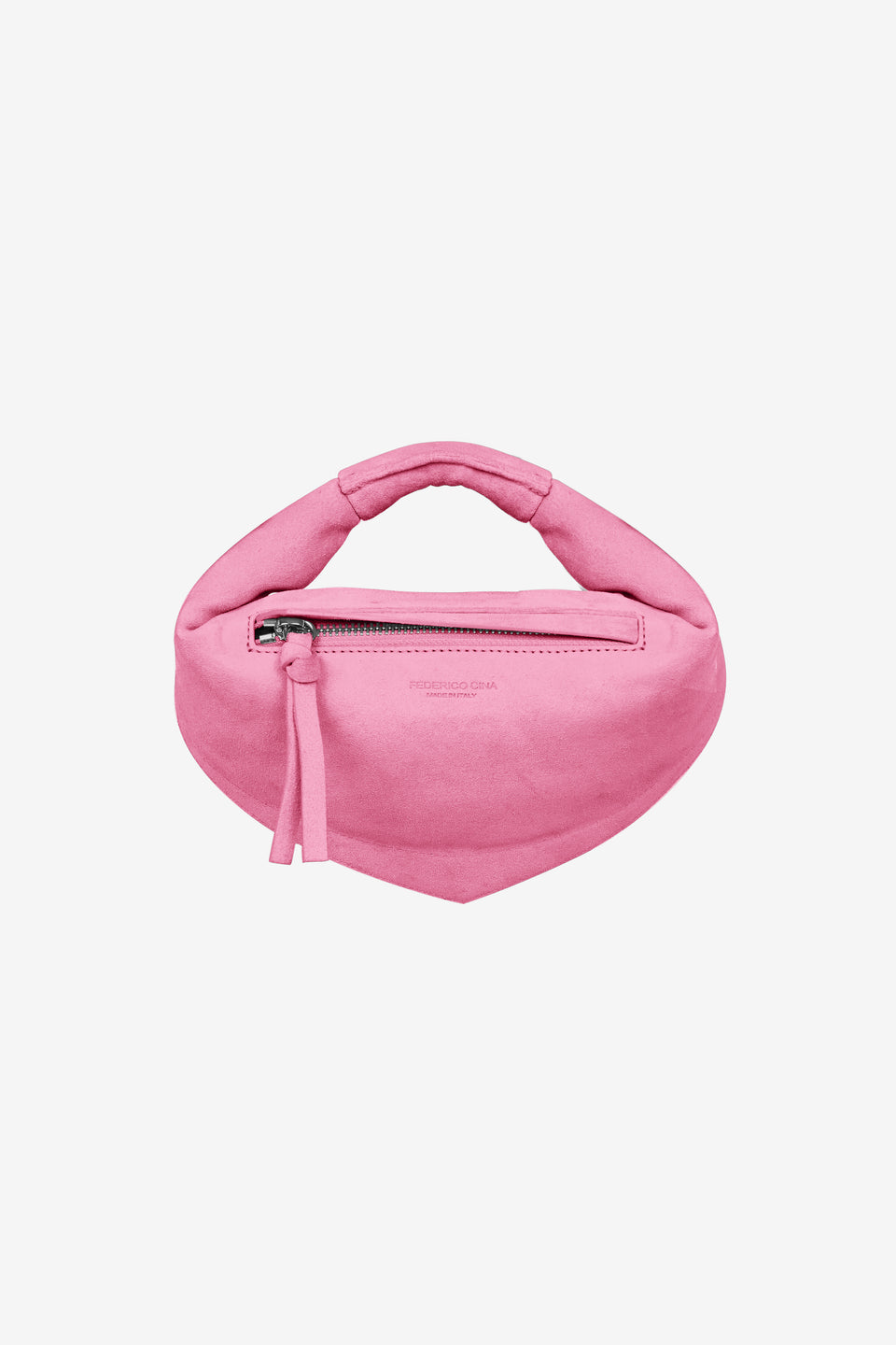 Mini Tortellino Bag-Suede-Baby Pink