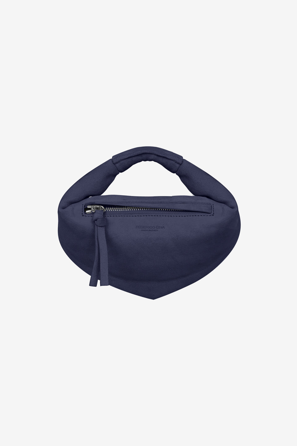 Mini Tortellino Bag-Suede-Blue