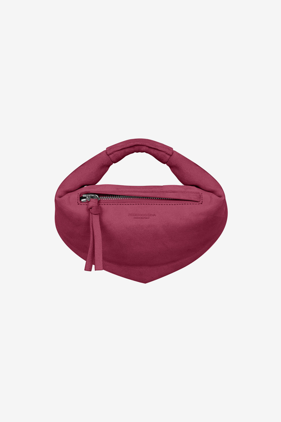 Mini Tortellino Bag-Suede-Burgundy