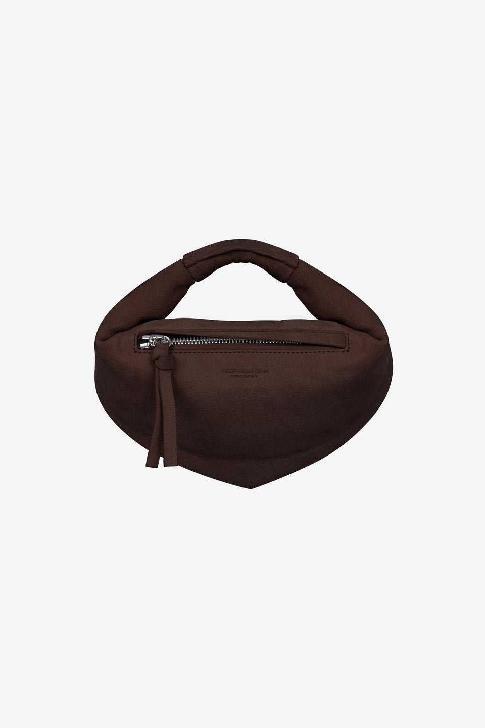 Mini Tortellino Bag-Suede-Brown