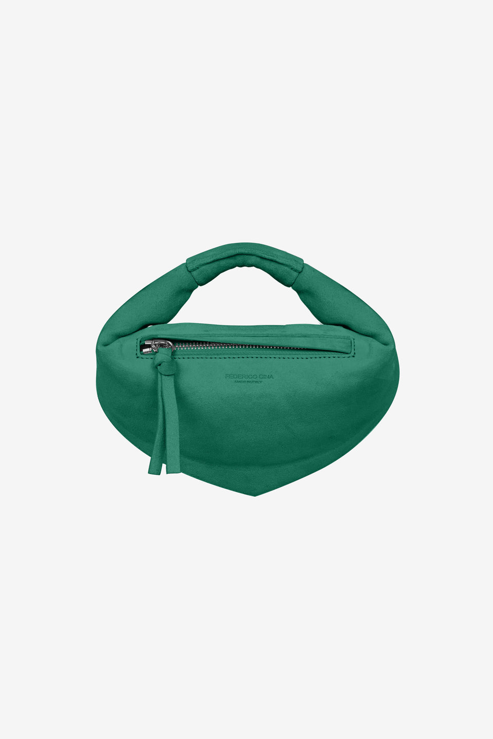 Mini Tortellino Bag-Suede-Green