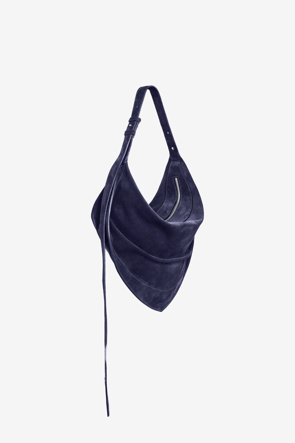 Tortellino Hobo Bag_Suede_Blue