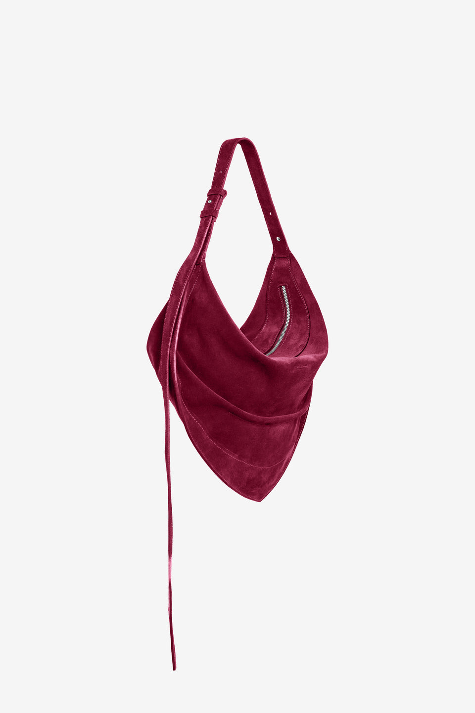 Tortellino Hobo Bag_Suede_Burgundy