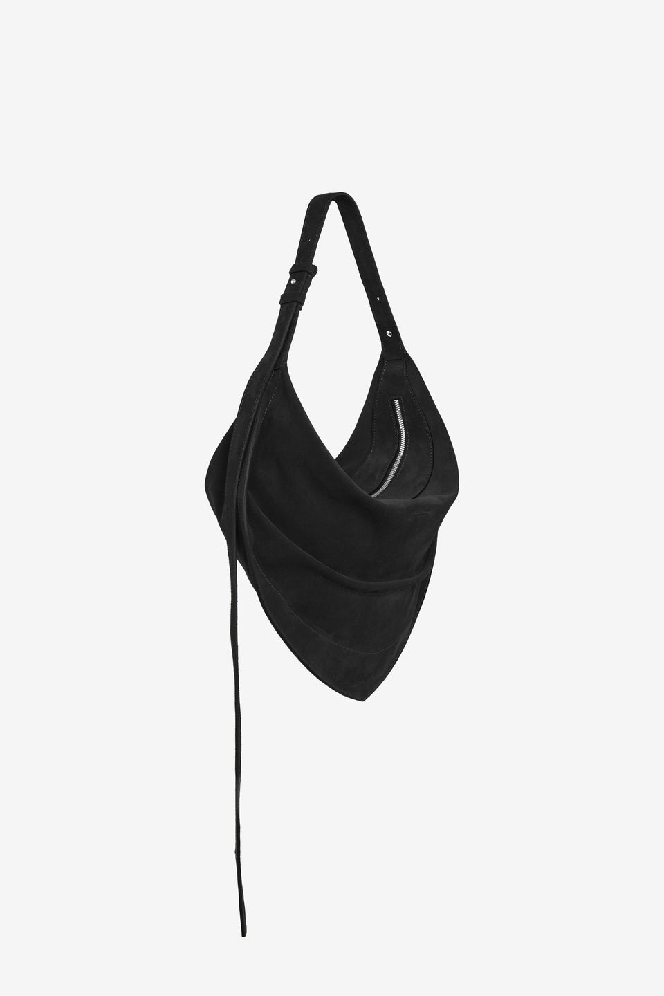 Tortellino Hobo Bag_Suede_Black