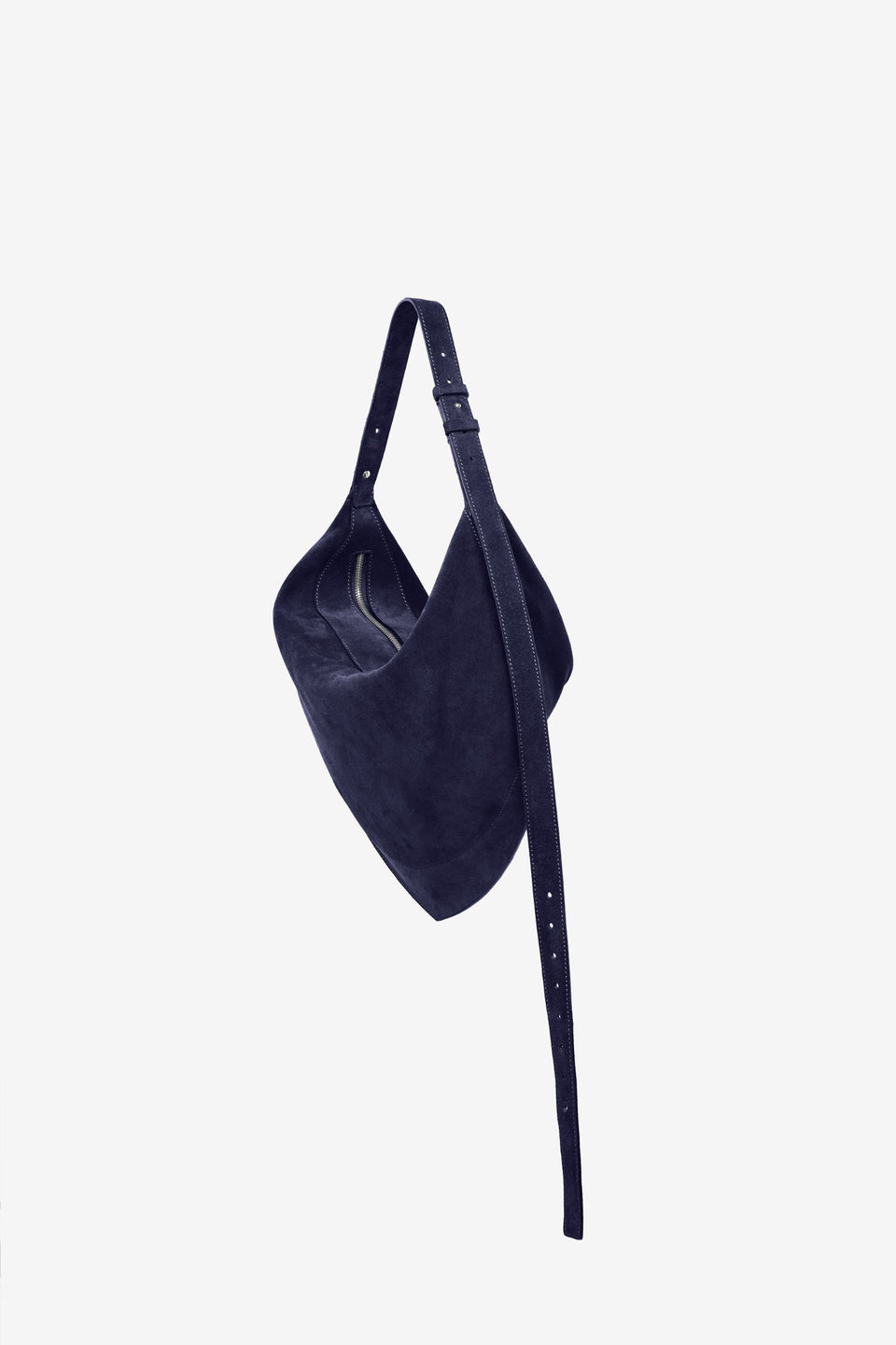 Tortellino Hobo Bag_Suede_Blue