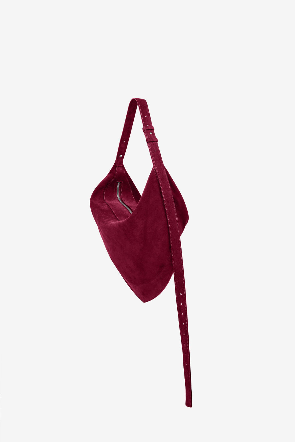 Tortellino Hobo Bag_Suede_Burgundy