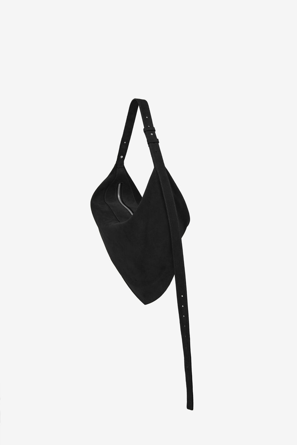 Tortellino Hobo Bag_Suede_Black