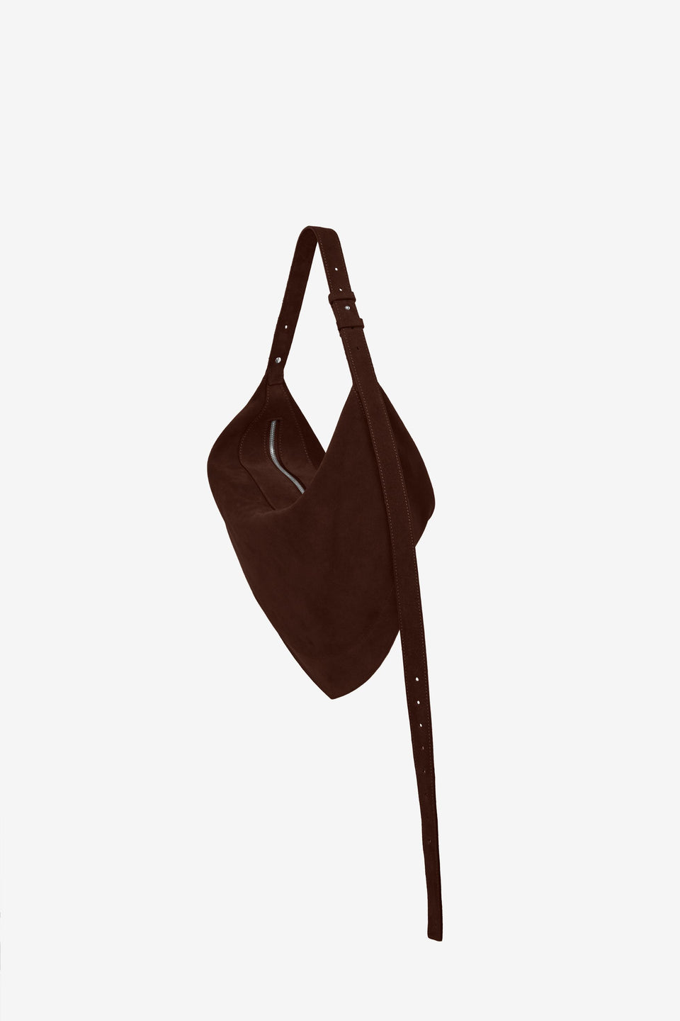 Tortellino Hobo Bag_Suede_Brown