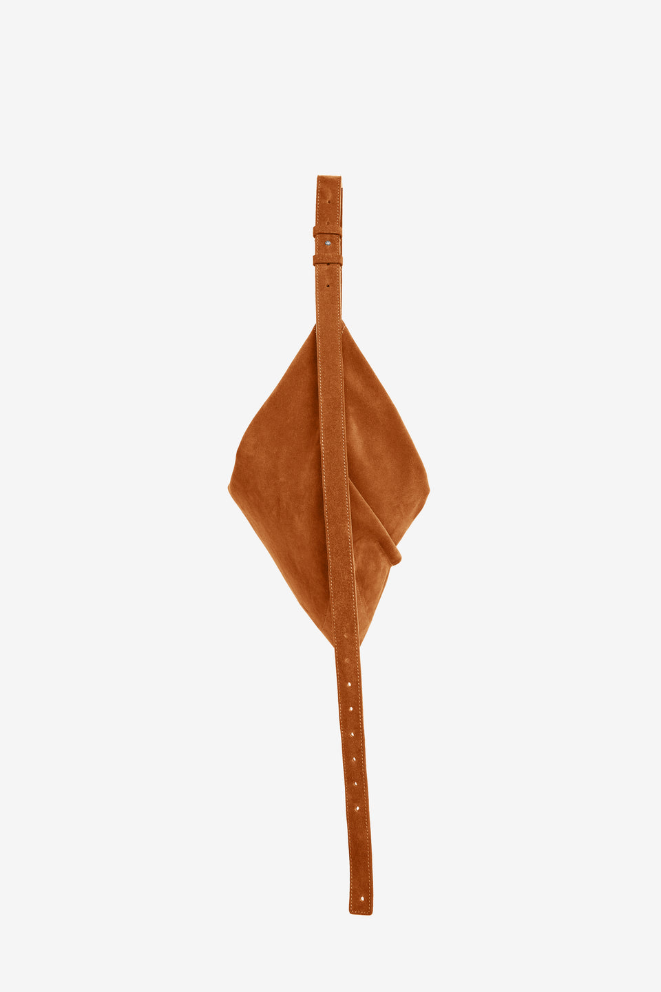 Tortellino Hobo Bag_Suede_Cognac